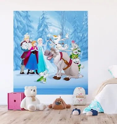Disney Frozen Wall Mural Wallpaper Children's Bedroom PREMIUM Blue Wall Decor  • £47.98