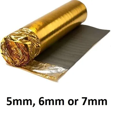 5mm 6mm 7mm Sonic Gold Foil Underlay - Wood Or Laminate Flooring Acoustic  • £19.50