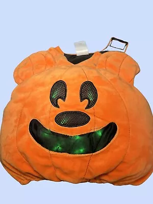 Disney Store Mickey Mouse Pumpkin Light-Up Spooky Sounds Costume For Toddlers 3T • $15