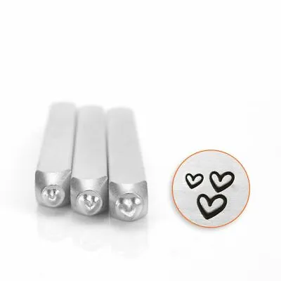 Love Hearts Stamp Pack Of 3 1.5mm 2mm 3mm ImpressArt Jewellery Making Tools  • £20.99