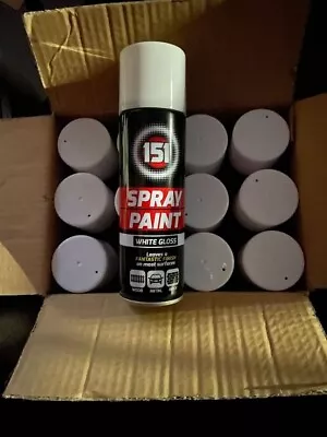 £28.40 • Buy WHOLESALE JOBLOT JOB LOT 12 CANS OF 151 WHITE GLOSS Aerosol Spray Paint 250ml