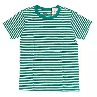 NWT J. Crew Boy's Mint Green And White Stripe T-Shirt - SIZE 6-7 • $20