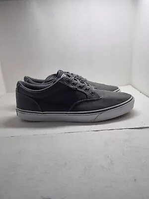 Mens Vans Atwood Canvas Trainers  Grey With White Soles Size Uk 11. • £10