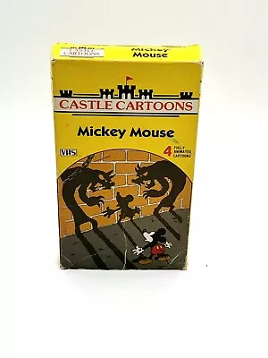 MICKEY MOUSE  VHS - CASTLE CARTOONS 4 Fully Animated Cartoons 1988 New Age Video • $6.99