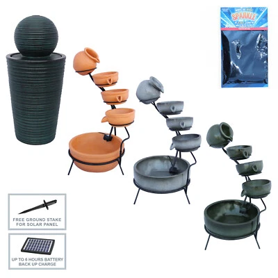£134.99 • Buy Water Feature Fountain Aquatic Cleaner Solar Powered Outdoor Garden Patio Décor