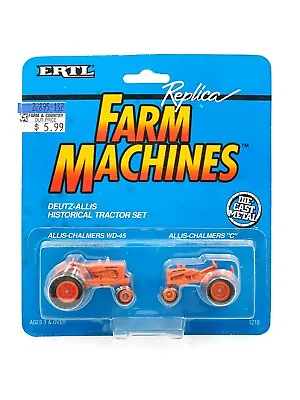 1/64 Allis Chalmers 2 Piece Tractor Set With WD-45 & C Narrow Front • $34.95
