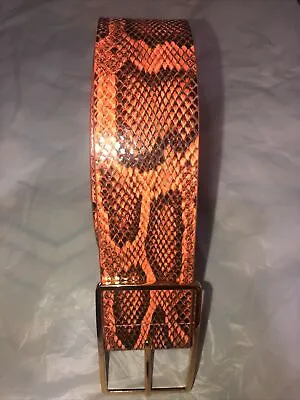 B-LOW The Belt Buckle Leather Python Snake Women Belt Sz Small (28”) New Italy • $69