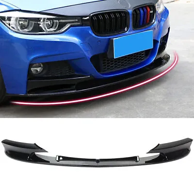 Front Bumper Cover Lip  Skirt Wing For BMW F30 3 Series M Style 2012-2018 Black • $135.76