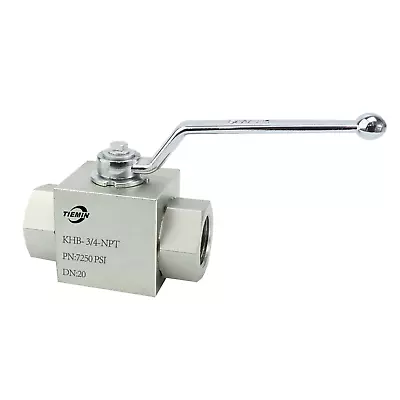 3/4'' NPT 7250 PSI 2 Way High Pressure Hydraulic Steel Ball Valve • $35.99