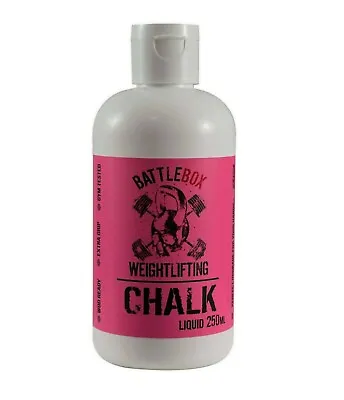 $9.54 • Buy Battlebox Weightlifting® 250ML Liquid Chalk Pink Skull Climbing Fitness Gym WOD