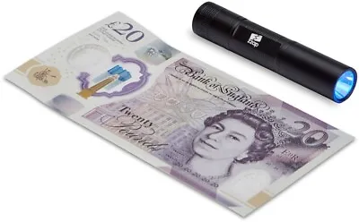 Uv Ultraviolet 365nm Torch Counterfeit Fake Forged Banknote Money Detector Check • £11.99