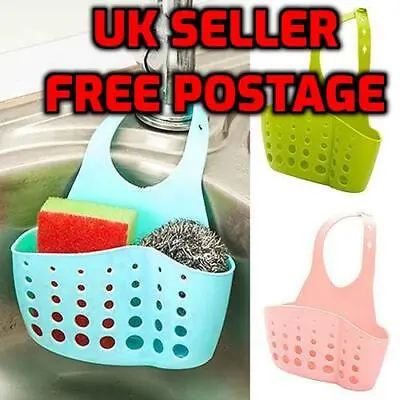 £3.99 • Buy Kitchen Hanging Storage Drain Sink Organiser Rack Sponge Caddy Holder Plastic UK
