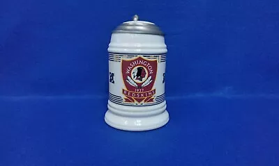 Vintage Washington Redskins Ceramic Beer Stein Mug W/Pewter Lid • $12.99