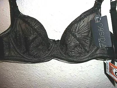 34B Elle Macpherson Metallic Obsidian Rowan Underwire Balconette Bra E75-556M • $32.27