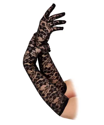£5.99 • Buy NEW Ladies Long Lace Gloves Burlesque 1920's Halloween Fancy Dress Accessories