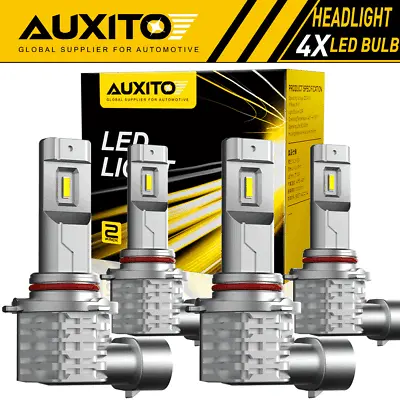 4x AUXITO 9005 9006 LED Headlight Bulbs High Low Beam Kit Extremely White M4 EOA • $39.99