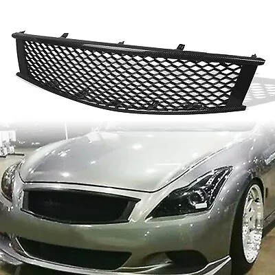 Carbon Style Front Bumper Grille For 2008-2013 2009 Infiniti G37 2014-2015 Q60 • $69.75