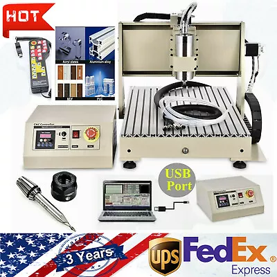 USB 3 Axis CNC 6040 Router Engraver Milling Machine Drilling Cutter 1.5KW +RC • $1033.06
