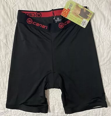 Men's CANARI Gel Brief Padded Shock Absorbing Cycling Shorts Large Black • $19.99