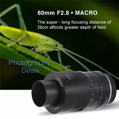 $218.90 • Buy 7artisans 60mm F2.8 Manual Focus Macro Lens For Sony E Mount A6500 A6600 Camera