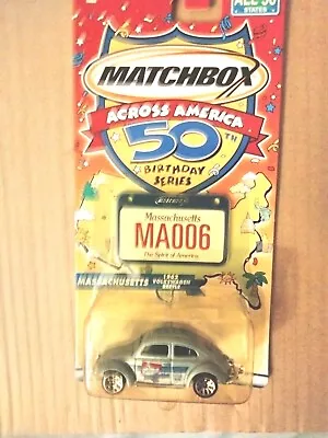 Matchbox Across America  62 VW Beetle Massachusetts ! • $8.98