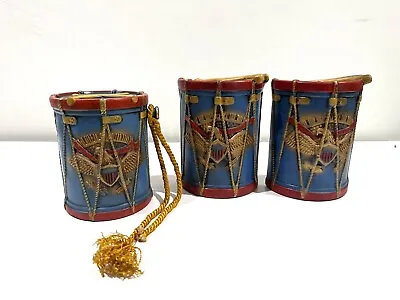 Vintage Pair Civil War Bicentennial Style Drum Ceramic Bookends & Piggy Bank Lot • $38.99