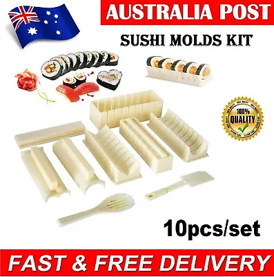 $28.99 • Buy DIY Sushi Maker Making Kit Rice Roller Mold Set Beginners Homemade Kitchen Tool 