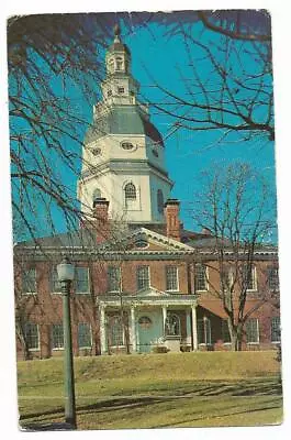 Vintage Maryland Chrome Postcard Annapolis State House Colonial • $0.99