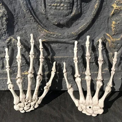 Halloween Plastic Skeleton Hands Fake Scary Realistic Human Hand Bone Decoration • $7.15