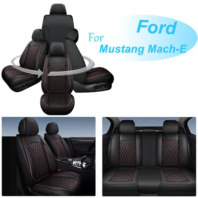 For Ford Mustang Mach-E 2021-2023 Car 5 Seat Cover Cushion PU Leather Full Set • $128.77