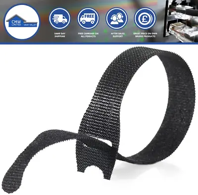 Velcro ONE-WRAP Fire Rated Reusable Cable Ties (Black) • £14.99