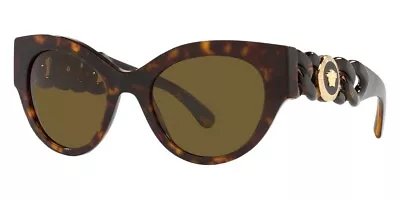 NEW Genuine VERSACE Medusa Chain Havana Phantos Womens Sunglasses VE4408 108/7 • $194.26