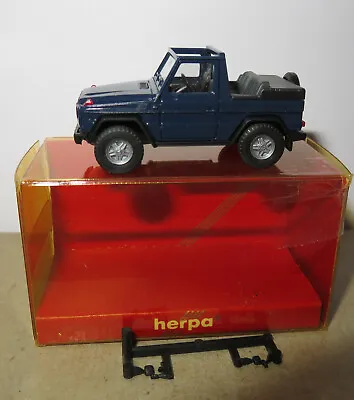 Micro Herpa Ho 1/87 MB Mercedes-Benz G 300 Ge Cabriolet Dark Blue #2084 IN Box • $11.25