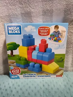 Mega Bloks First Builders Let's Build It 40 Piece Set NEW  • $12.95