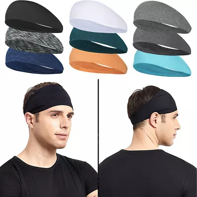 Sports Headband Elastic Absorbent Sweat Yoga Gym Hair Band Bandage For Men Women • $3.99