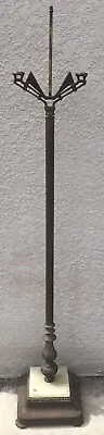 Vintage Cast Metal Fairmount Floor Lamp & Marble/metal Footed Base-lamp Parts. • $101.50