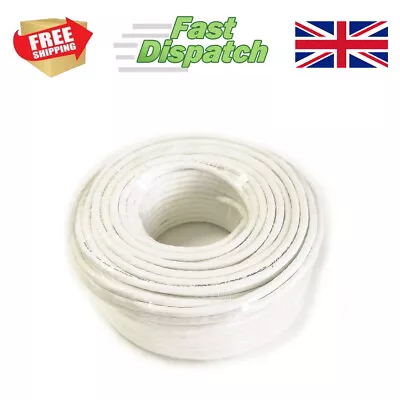 £39.99 • Buy CAT6 UTP External Outdoor Network Ethernet Lan Cable 50m Or 100m Copper WHITE