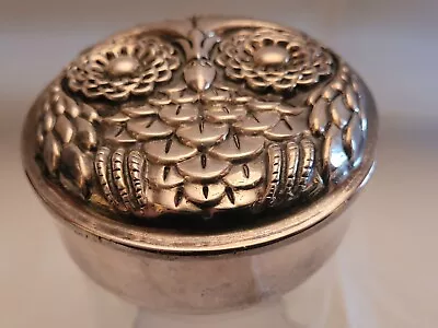 Vintage Reed & Barton Silver Plated Owl Trinket Box • $30.50