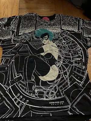 MISHKA NYC MNWKA Woman Comic Graphic T-SHIRT SZ XL BLK Brooklyn New York RARE • $82.34