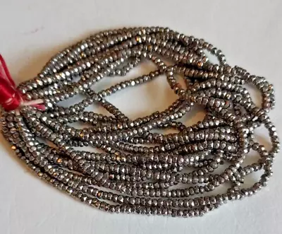 Hematite Seed Beads Strung Vintage Magnetic • $7.99