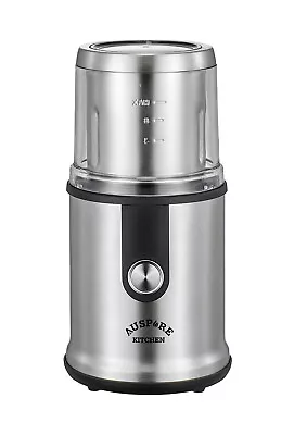 Coffee Grinder Stainless Steel Safety Lock 90 G Capacity Beans Dry Herbs Spice • $34.89