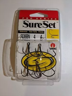 VMC - Pro Series Sure Set (5536BN) - 4 X Treble Hooks/Pack - Size 4 & 6 • $11.71