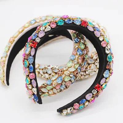 £19.31 • Buy Baroque Ladies Embellished Headband Hairband Full Jewelled Hair Tiara Crown Prom