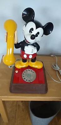 Vintage Mickey Mouse Telephone  Rotary Dial Disney Phone • £75