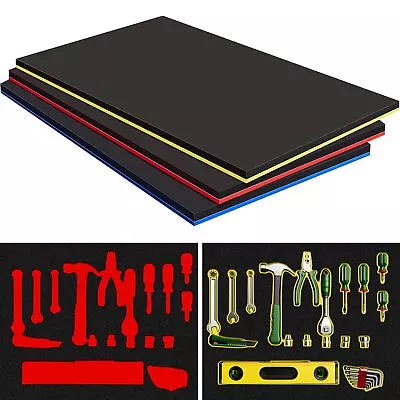 3 Sets Tool Box Foam Organizers Tool Box Adjustable Shadow Foam Non Slip Toolb • $42.37