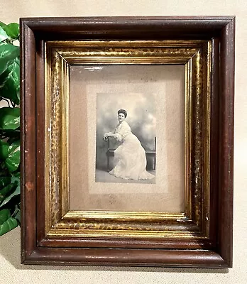 Antique Portraiture In Deep-set Wooden Picture Frame - 1903 • $20