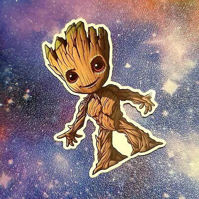 Baby Groot 10cm High Quality Weatherproof Vinyl Stickers For Any Surface • £2.65