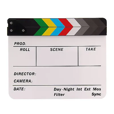 Director Movie Video Slate Clapboard Film Color Clap Stick Clapper Board 12x10'' • $18.99