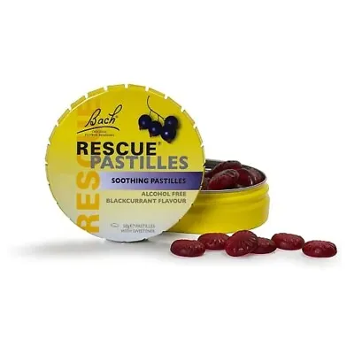 £5.99 • Buy Bach Rescue Pastilles 50g A Herbal Remedy To Ease Anxiety & Stress-Black Currant