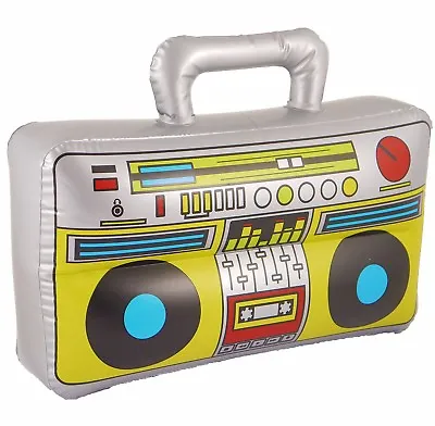 37cm Inflatable Boom Box Ghetto Blaster 70s 80s 90s Fancy Dress Prop Party Decor • £2.98